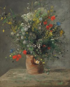 Blomster i en vase af Pierre Auguste Renoir
